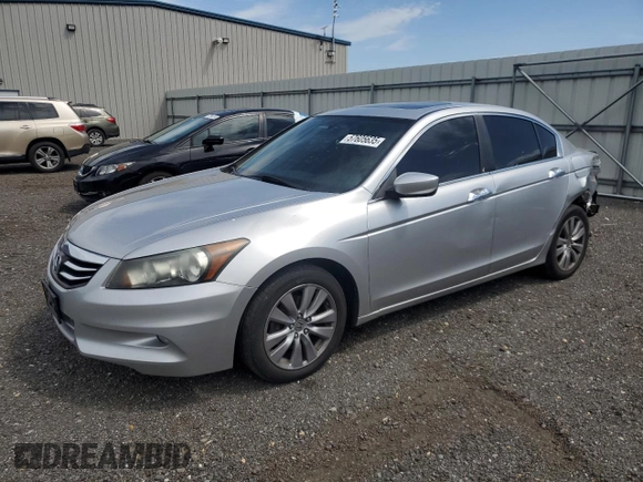2011 Honda Accord EX-L z VIN 1HGCP3F86BA012529, wystawiony jako Copart lot #57605635 z przebiegiem 176 186 mil mil oraz Szkoda całkowita • Salvage title. Historia ofert i sprzedaży dostępna na DreamBid. Obrazek 1.