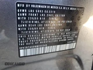 2022 Volkswagen Tiguan SE z VIN 3VV2B7AX0NM055349, wystawiony jako Copart lot #63609935 z przebiegiem 92 866 mil mil oraz Szkoda całkowita • Salvage title. Historia ofert i sprzedaży dostępna na DreamBid. Obrazek 13.
