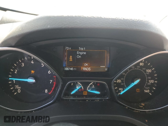 2017 Ford Escape with VIN 1FMCU0F75HUC42529, listed as a Copart auction lot 50514985 with 66,746 mi miles and Salvage title. Bid and sale history available at DreamBid. Image 9.