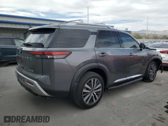 2022 Nissan Pathfinder Platinum with VIN 5N1DR3DH3NC244073, listed as a Copart auction lot 43459905 with 76,989 mi miles and Salvage title. Bid and sale history available at DreamBid. Image 3.