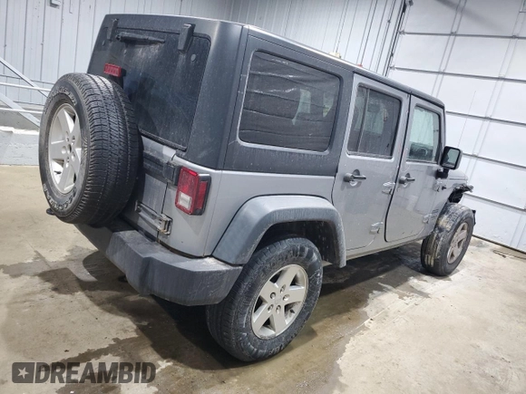 2015 Jeep Wrangler Unlimited Willys Wheeler with VIN 1C4BJWDGXFL503056, listed as a Copart auction lot 47191265 with Not Provided miles and Salvage Title. Bid and sale history available at DreamBid. Image 3.