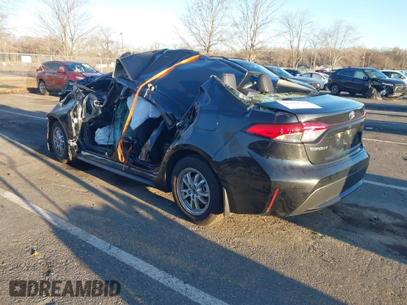 2022 Toyota Corolla Hybrid LE with VIN JTDEAMDE4NJ059585, listed as a IAAI auction lot 41222524 with 1 mi miles. Bid and sale history available at carsss.com. Image 3.