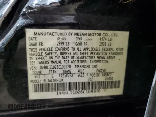 2006 Nissan Altima 3.5 SE with VIN 1N4BL11D26C109970, listed as a Copart auction lot 83366444 with 89,962 mi miles and Salvage Title. Bid and sale history available at carsss.com. Image 12.