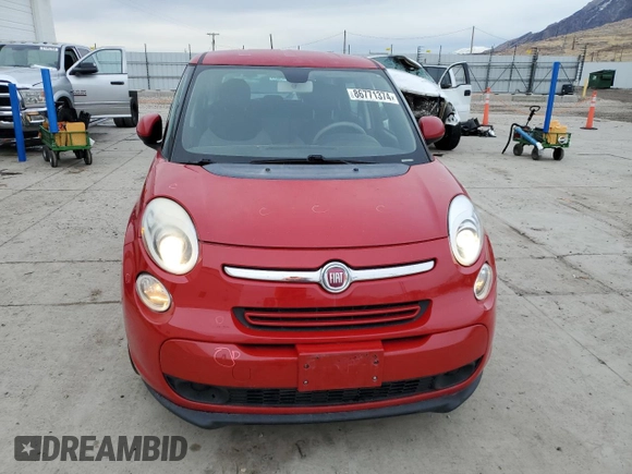 2014 FIAT 500L Easy with VIN ZFBCFABH3EZ019426, listed as a Copart auction lot 86771374 with 97,550 mi miles and Salvage Title. Bid and sale history available at carsss.com. Image 5.