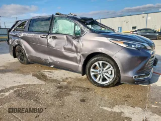 2023 Toyota Sienna Platinum with VIN 5TDESKFC1PS107059, listed as a Copart auction lot 59583485 with Not provided miles and Salvage title. Bid and sale history available at DreamBid. Image 4.