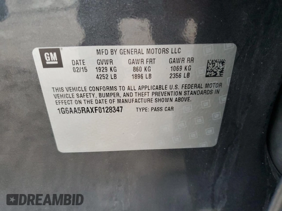 2015 Cadillac ATS Standard RWD z VIN 1G6AA5RAXF0128347, wystawiony jako Copart lot #44523355 z przebiegiem 118 294 mil mil oraz Szkoda całkowita • Salvage title. Historia ofert i sprzedaży dostępna na DreamBid. Obrazek 12.