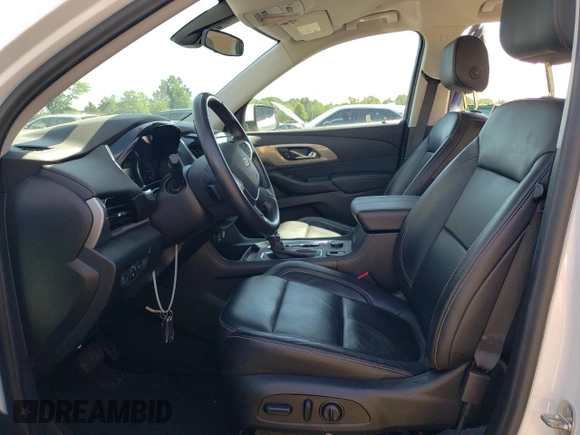 2021 Chevrolet Traverse LT Leather with VIN 1GNEVHKW9MJ235799, listed as a Copart auction lot 62267434 with 54,602 mi miles and Salvage Title. Bid and sale history available at carsss.com. Image 7.