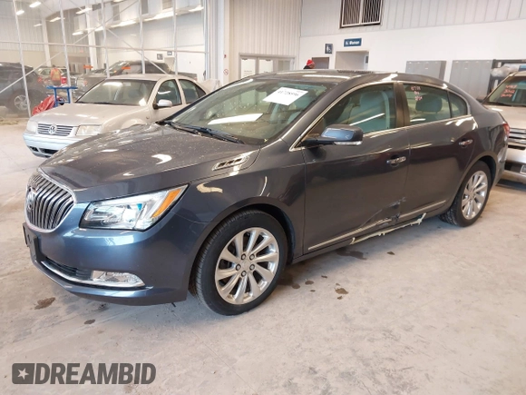 2014 Buick LaCrosse Leather with VIN 1G4GB5G39EF132695, listed as a IAAI auction lot 41728596 with 124,639 mi miles and . Bid and sale history available at DreamBid. Image 2.