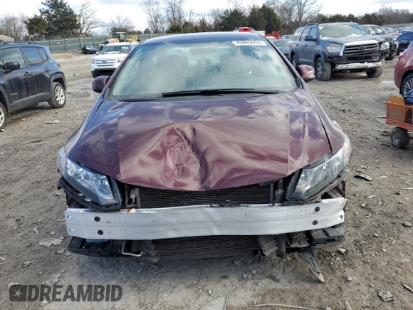 2013 Honda Civic LX with VIN 19XFB2F51DE053242, listed as a Copart auction lot 45989055 with 96,441 mi miles and Salvage title. Bid and sale history available at DreamBid. Image 5.