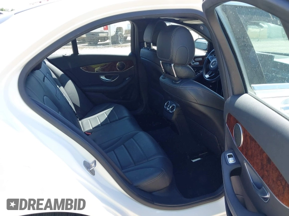 2018 Mercedes-Benz C 300 with VIN WDDWF4JB3JR405370, listed as a IAAI auction lot 41954821 with 36,907 mi miles and . Bid and sale history available at carsss.com. Image 8.