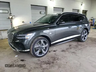 2025 Genesis GV80 Prestige with VIN KMUHCESB1SU225994, listed as a Copart auction lot 55516305 with 10,495 mi miles and Salvage title. Bid and sale history available at DreamBid. Image 1.