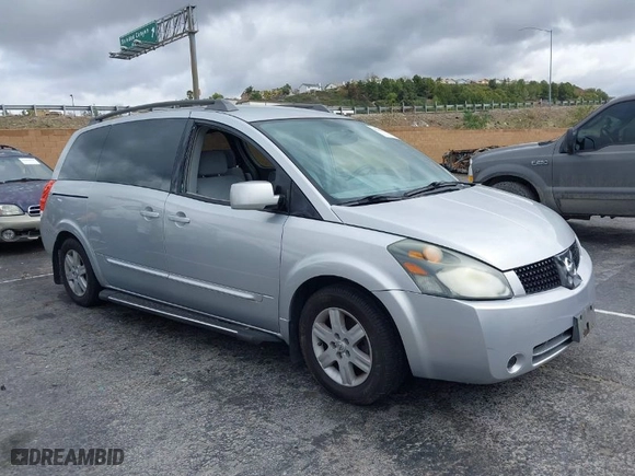 2004 Nissan Quest S with VIN 5N1BV28U84N342118, listed as a IAAI auction lot 41298573 with 1 mi miles. Bid and sale history available at carsss.com. Image 1.