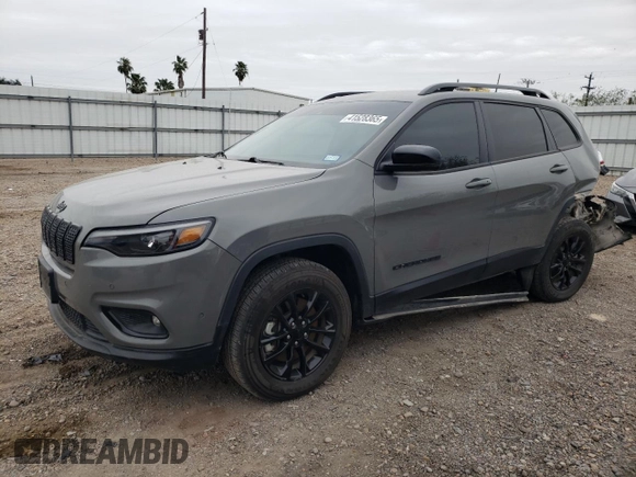 2023 Jeep Cherokee Altitude Lux with VIN 1C4PJMMB0PD115196, listed as a Copart auction lot 41528365 with 27,059 mi miles and Salvage Title. Bid and sale history available at carsss.com. Image 1.