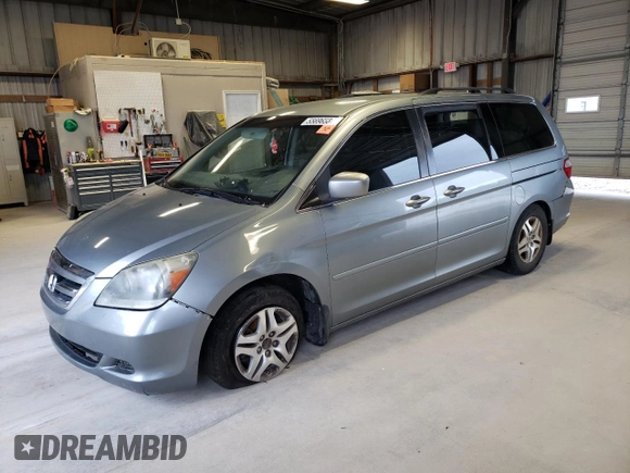 2007 Honda Odyssey EX with VIN 5FNRL38497B144794, listed as a Copart auction lot 55696584 with 0 mi miles and Salvage Title. Bid and sale history available at carsss.com. Image 1.