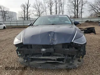 2022 Hyundai Sonata Hybrid Blue with VIN KMHL24JJ6NA048279, listed as a Copart auction lot 49585045 with 59,419 mi miles and Salvage Title. Bid and sale history available at carsss.com. Image 5.