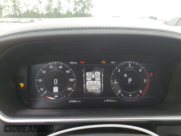 2018 Land Rover Range Rover HSE with VIN SALGS2RKXJA384818, listed as a Copart auction lot 59810145 with 77,855 mi miles and Salvage title. Bid and sale history available at DreamBid. Image 9.
