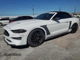 2018 Ford Mustang EcoBoost Premium with VIN 1FATP8UH4J5142658, listed as a Copart auction lot 61258255 with 76,531 mi miles and Salvage title. Bid and sale history available at DreamBid. Image 1.