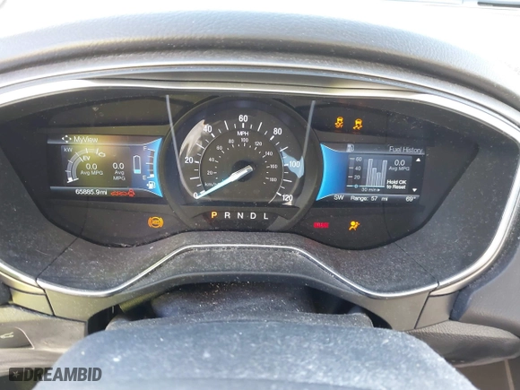 2018 Ford Fusion Hybrid S with VIN 3FA6P0UU8JR244912, listed as a IAAI auction lot 41742940 with 65,885 mi miles. Bid and sale history available at carsss.com. Image 7.