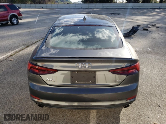 2019 Audi A5 Sportback Premium Plus with VIN WAUENCF5XKA007138, listed as a Copart auction lot 42775813 with 53,501 mi miles. Bid and sale history available at carsss.com. Image 6.
