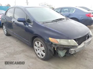 2007 Honda Civic Sdn LX with VIN 1HGFA16577L073618, listed as a IAAI auction lot 41777701 with 274,118 mi miles. Bid and sale history available at carsss.com. Image 1.