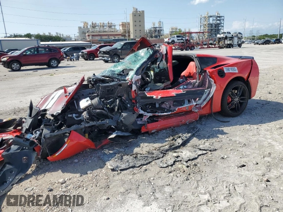 2014 Chevrolet Corvette Z51 3LT with VIN 1G1YM2D78E5128094, listed as a Copart auction lot 59818955 with Not provided miles and Salvage title. Bid and sale history available at DreamBid. Image 1.