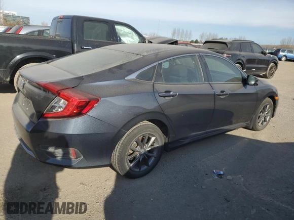 2021 Honda Civic Sedan EX with VIN 2HGFC2F7XMH014105, listed as a Copart auction lot 41447475 with 28,790 mi miles and Salvage Title. Bid and sale history available at carsss.com. Image 3.