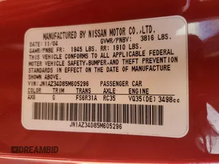 2005 Nissan 350Z Touring with VIN JN1AZ34D85M605296, listed as a Copart auction lot 85193104 with Not Provided miles and Salvage Title. Bid and sale history available at carsss.com. Image 13.