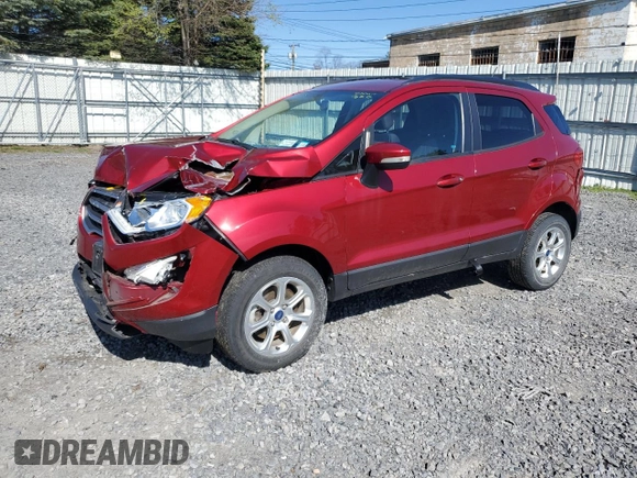 2019 Ford EcoSport SE with VIN MAJ6S3GL8KC282630, listed as a Copart auction lot 54674215 with 19,529 mi miles and Salvage Title. Bid and sale history available at DreamBid. Image 1.