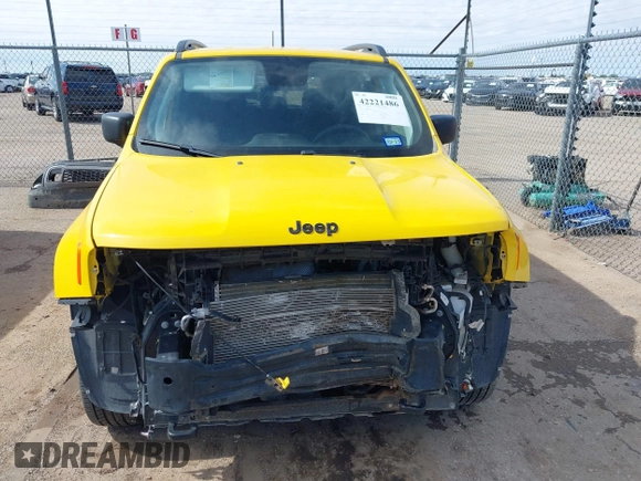 2018 Jeep Renegade Sport with VIN ZACCJBAB8JPJ09093, listed as a IAAI auction lot 42221486 with 58,802 mi miles and . Bid and sale history available at DreamBid. Image 12.