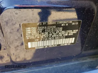 2020 Subaru WRX Limited with VIN JF1VA1N6XL8801553, listed as a Copart auction lot 52258255 with 40,416 mi miles and Clean title. Bid and sale history available at DreamBid. Image 12.