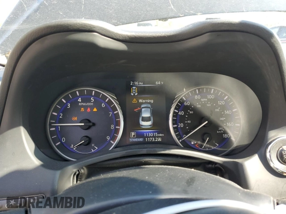 2014 Infiniti Q50 Premium with VIN JN1BV7AR2EM689221, listed as a Copart auction lot 46914095 with 113,015 mi miles and Salvage Title. Bid and sale history available at carsss.com. Image 9.