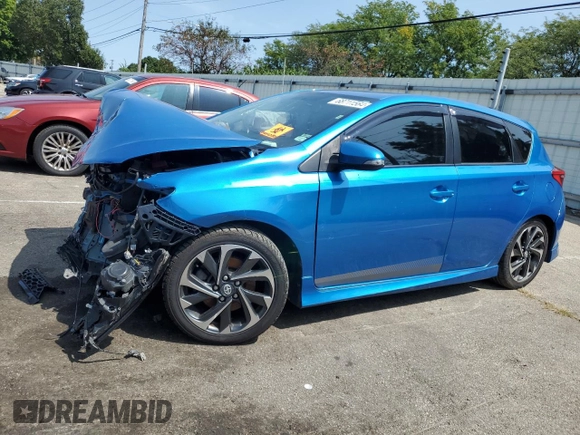2016 Scion iM with VIN JTNKARJE1GJ518218, listed as a Copart auction lot 56655895 with 107,115 mi miles and Salvage title. Bid and sale history available at DreamBid. Image 1.
