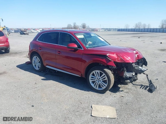 2018 Audi Q5 Premium Plus with VIN WA1BNAFYXJ2125875, listed as a IAAI auction lot 41758264 with 83,550 mi miles. Bid and sale history available at carsss.com. Image 1.