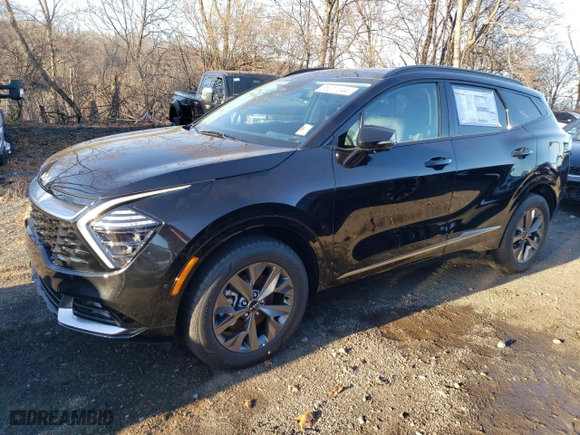 2025 Kia Sportage Hybrid SX-Prestige with VIN KNDPXCDG2S7186119, listed as a Copart auction lot 85217244 with 14 mi miles and Salvage Title. Bid and sale history available at carsss.com. Image 1.