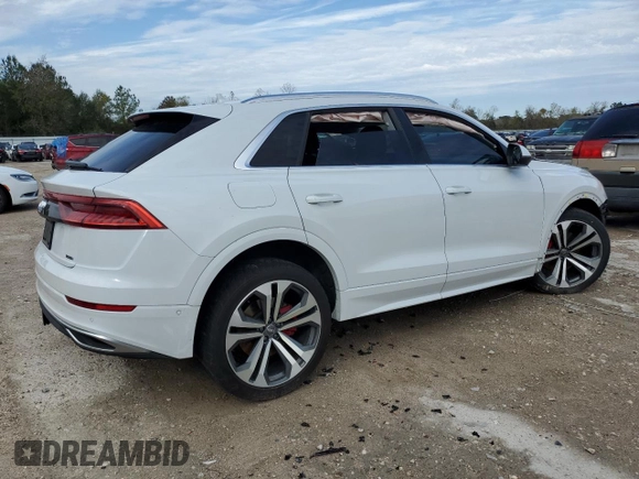 2019 Audi Q8 Premium Plus with VIN WA1BVAF19KD047856, listed as a Copart auction lot 71574172 with 55,113 mi miles. Bid and sale history available at carsss.com. Image 3.