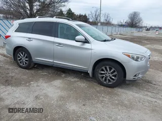 2014 Infiniti QX60 with VIN 5N1AL0MM1EC542752, listed as a IAAI auction lot 41682429 with 134,712 mi miles. Bid and sale history available at carsss.com. Image 1.