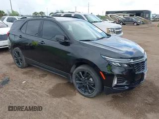 2023 Chevrolet Equinox RS with VIN 3GNAXMEGXPL208324, listed as a IAAI auction lot 42675680 with 37,999 mi miles and . Bid and sale history available at DreamBid. Image 1.