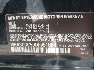 2013 BMW 3 Series 320i xDrive with VIN WBA3C3C50DF981864, listed as a IAAI auction lot 42599429 with 155,150 mi miles and . Bid and sale history available at DreamBid. Image 9.