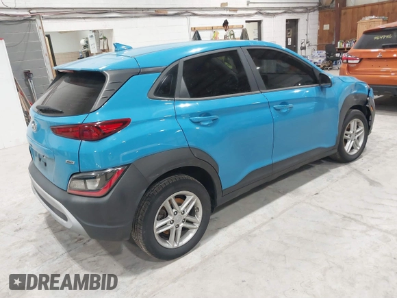 2022 Hyundai Kona SE with VIN KM8K2CAB4NU878255, listed as a IAAI auction lot 41630995 with 36,856 mi miles. Bid and sale history available at carsss.com. Image 4.