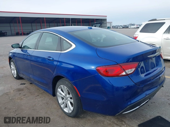 2015 Chrysler 200 Limited with VIN 1C3CCCAB1FN507804, listed as a IAAI auction lot 41854700 with 217,000 mi miles. Bid and sale history available at carsss.com. Image 3.
