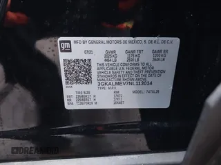 2022 GMC Terrain SLE with VIN 3GKALMEV7NL113014, listed as a IAAI auction lot 41735575 with 35,322 mi miles. Bid and sale history available at carsss.com. Image 9.