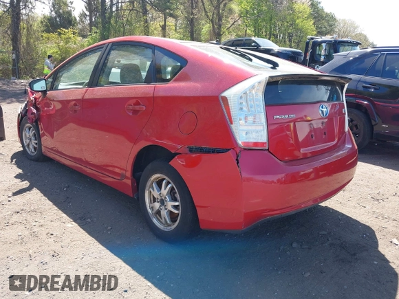 2010 Toyota Prius II with VIN JTDKN3DU9A0096947, listed as a IAAI auction lot 42150050 with 200,314 mi miles. Bid and sale history available at carsss.com. Image 3.
