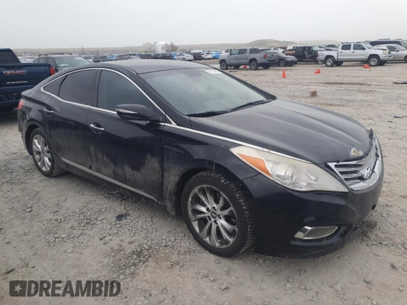2013 Hyundai Azera with VIN KMHFG4JG2DA231258, listed as a Copart auction lot 51114855 with 180,352 mi miles and Salvage title. Bid and sale history available at DreamBid. Image 4.