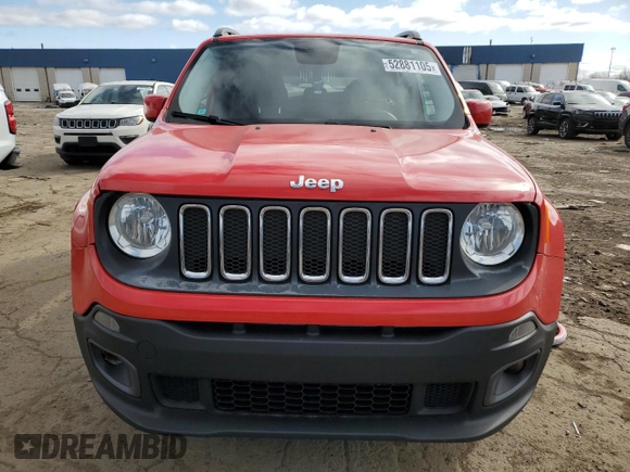2017 Jeep Renegade Latitude with VIN ZACCJBBB1HPF30410, listed as a Copart auction lot 52881105 with 139,517 mi miles and Clean Title. Bid and sale history available at carsss.com. Image 5.