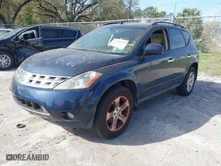 2005 Nissan Murano SL with VIN JN8AZ08W25W403652, listed as a IAAI auction lot 41706559 with 119,253 mi miles. Bid and sale history available at carsss.com. Image 2.
