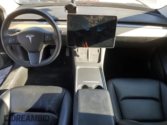 2021 Tesla Model 3 Long Range with VIN 5YJ3E1EB0MF055540, listed as a Copart auction lot 52463345 with 59,206 mi miles and Salvage Title. Bid and sale history available at DreamBid. Image 8.