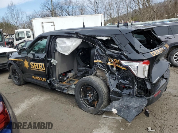 2020 Ford Police Interceptor Utility z VIN 1FM5K8AW5LGC92866, wystawiony jako Copart lot #47854775 z przebiegiem Nie podano mil oraz Szkody całkowita. Historia ofert i sprzedaży dostępna na DreamBid. Obrazek 2.