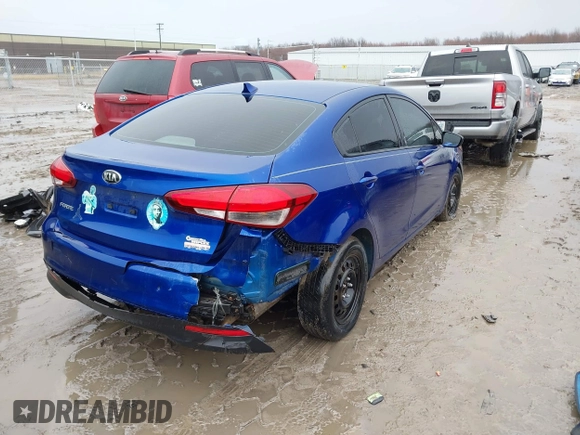 2017 Kia Forte LX with VIN 3KPFK4A71HE072951, listed as a IAAI auction lot 41717857 with 89,299 mi miles. Bid and sale history available at carsss.com. Image 4.