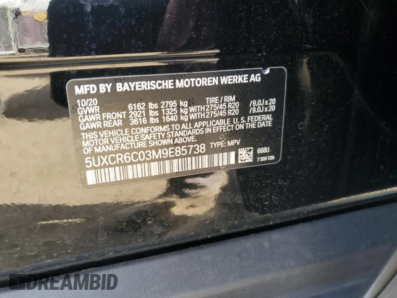 2021 BMW X5 xDrive40i z VIN 5UXCR6C03M9E85738, wystawiony jako Copart lot #47346135 z przebiegiem 28 117 mil mil oraz Szkoda całkowita • Salvage title. Historia ofert i sprzedaży dostępna na DreamBid. Obrazek 13.