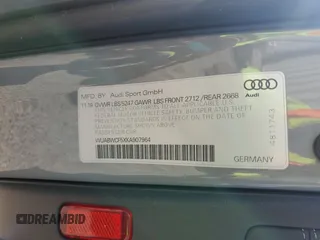 2019 Audi RS 5 Sportback z VIN WUABWCF5XKA907964, wystawiony jako Copart lot #60002343 z przebiegiem 27 182 mil mil oraz . Historia ofert i sprzedaży dostępna na DreamBid. Obrazek 13.